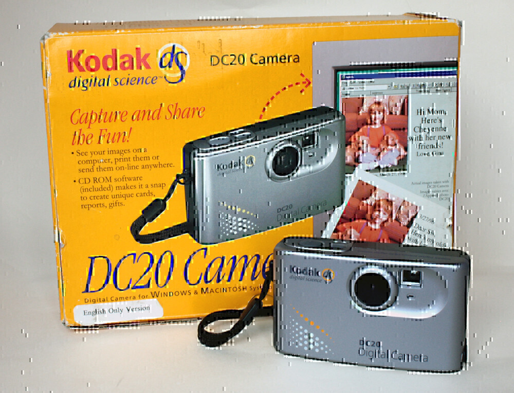 My first digital camera, a Kodak DC20, circa 1997. Thanks mom and dad!